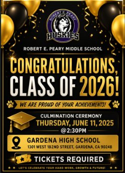 ¡Marquen sus calendarios para nuestra Ceremonia de Culminación de 2026!/  Mark Your Calendars for our 2026 Culmination Ceremony!